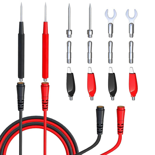 16 Piece Multimeter Test Leads Kit With Alligator Clips