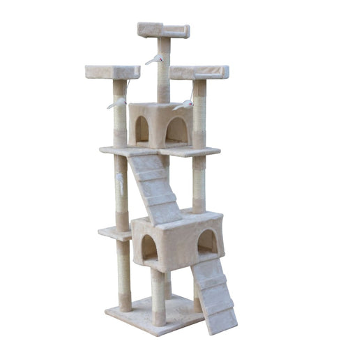 170cm Cat Scratching Post Tree House Tower With Ladder