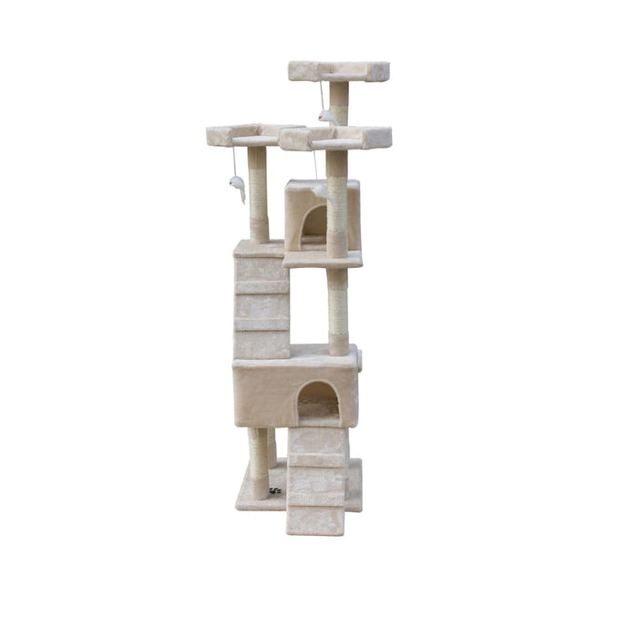 170cm Cat Scratching Post Tree House Tower With Ladder