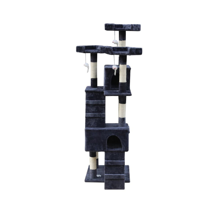 170cm Cat Scratching Post Tree House Tower With Ladder