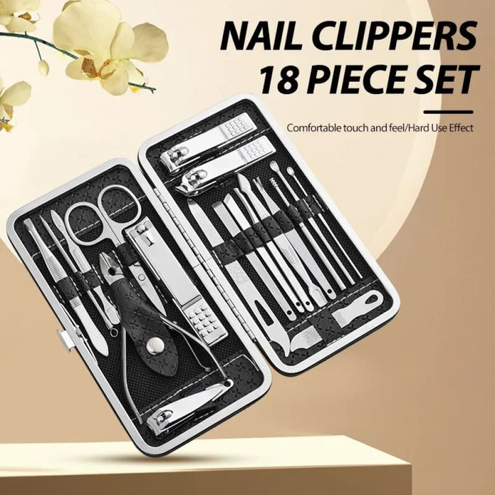 18 Piece Home Nail Clipper Set with Dead Skin Pliers