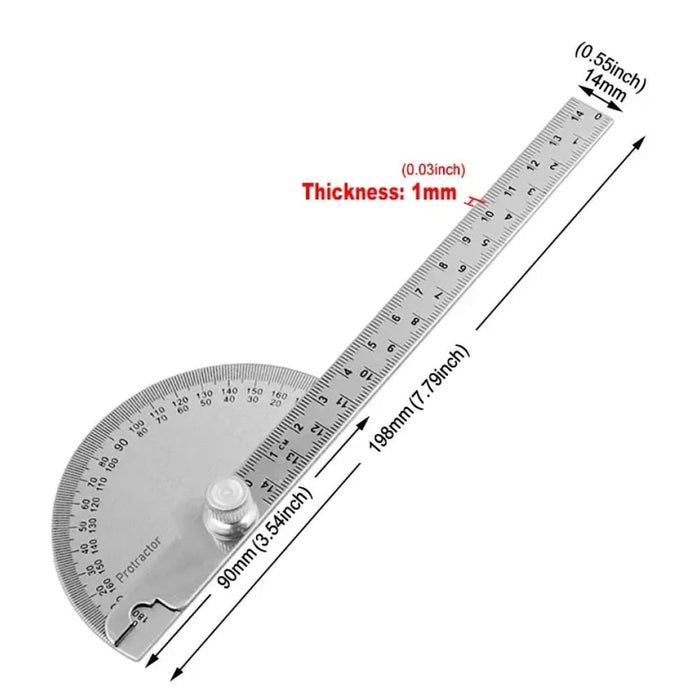 180 Degree Protractor Angle Ruler 14cm Carpenter Dividing