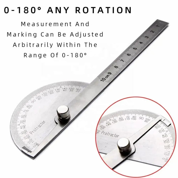 180 Degree Protractor Angle Ruler 14cm Carpenter Dividing