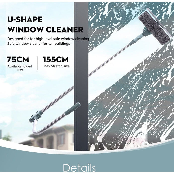 180 Rotatable Microfiber Extendable Glass Wiper Scrubber