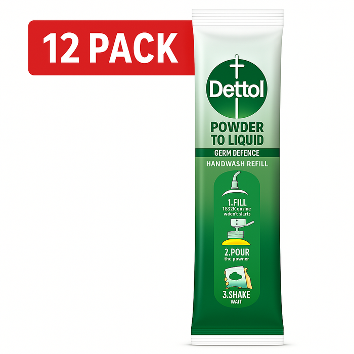 Dettol Powder to Liquid Hand Wash Refill - Original Pine (12 Pack)