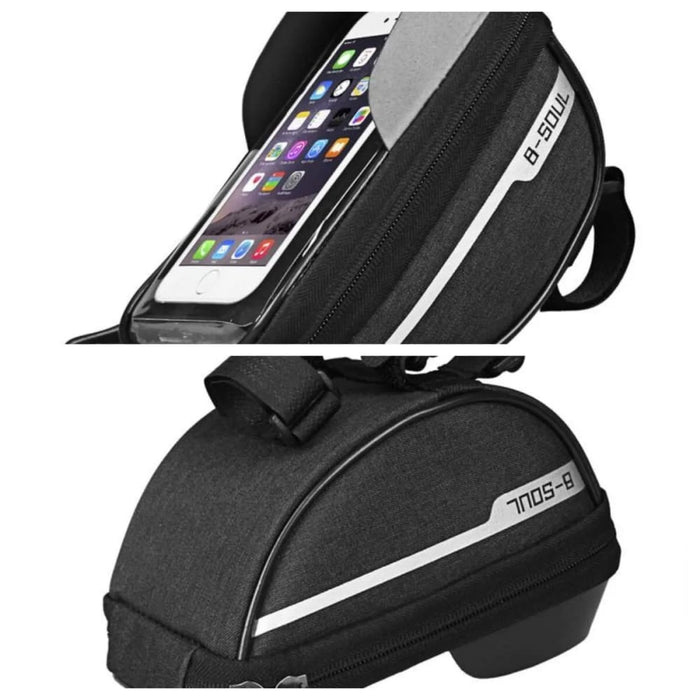 1l Bicycle Bag For Front Top Tube Touch Screen Phone Holder