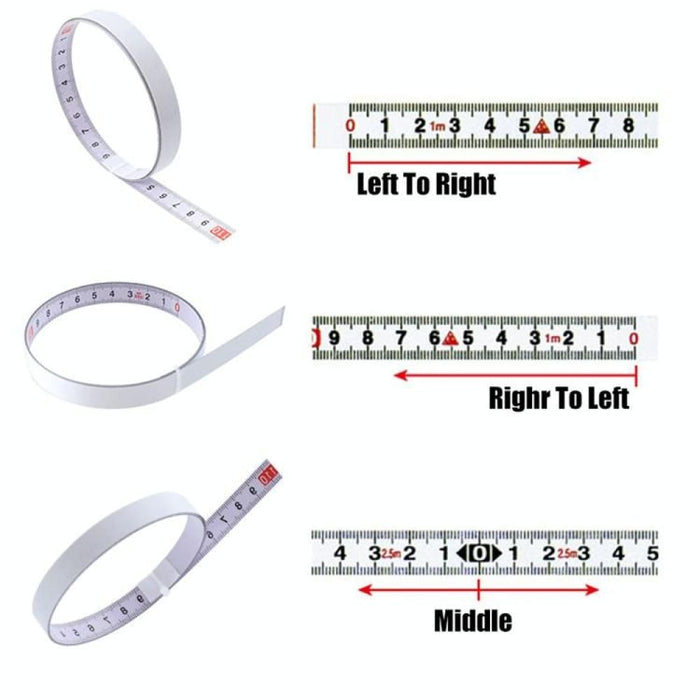 1m Sticky Scale Steel Ruler With Glue Tape Measure