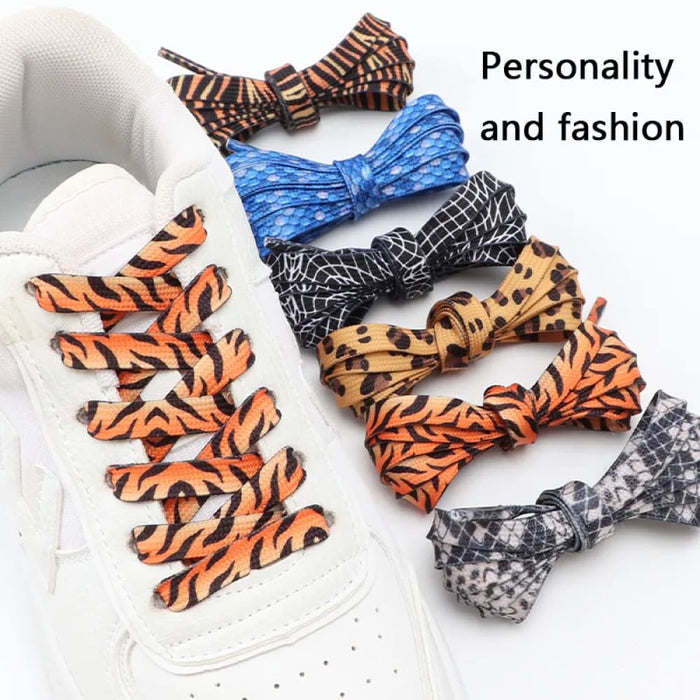 1pair Animal Pattern Flat Af1/aj Sneakers