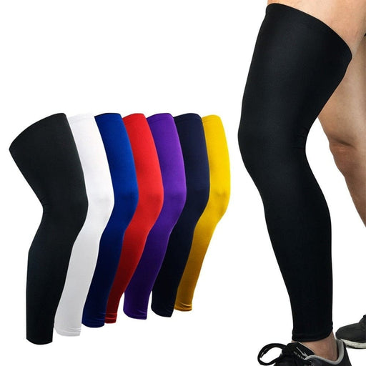 1pair Anti-uv Elastic Sports Compression Leg Cover For Men