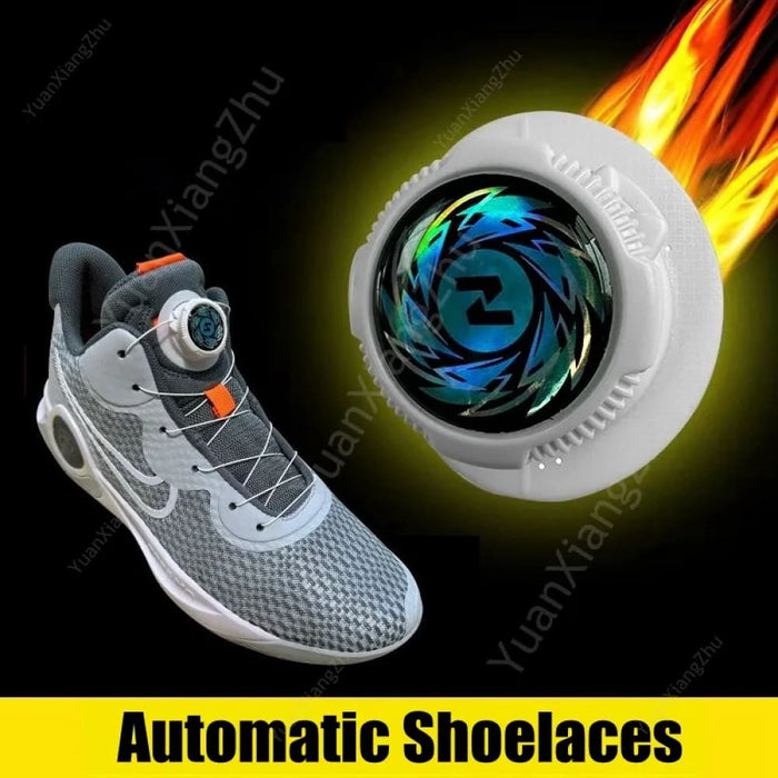 1pair Automatic Sneakers Swivel Buckle Elastic Without Ties