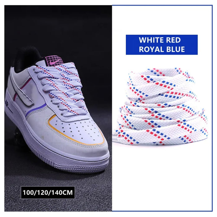 1pair Classic Sneakers Flat Mixed-colours Af1/aj Elastic