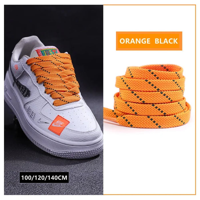 1pair Classic Sneakers Flat Mixed-colours Af1/aj Elastic