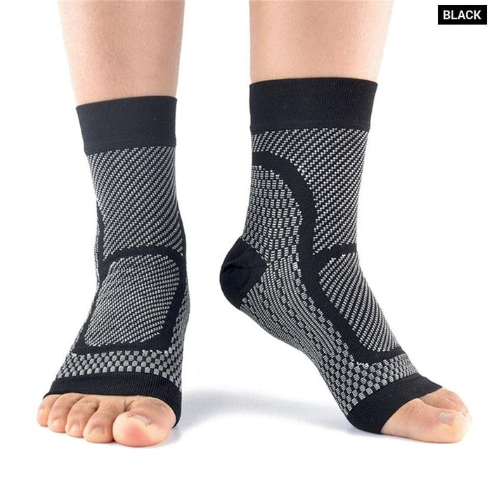 1pair Compression Ankle Brace Socks For Heel Pain Achilles