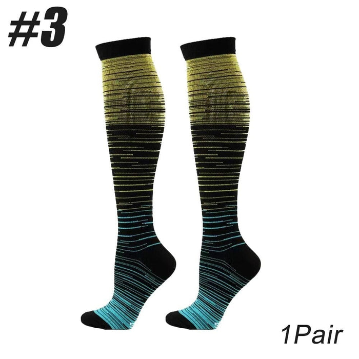 1pair Copper Calf Compression Knee Long Socks For Running