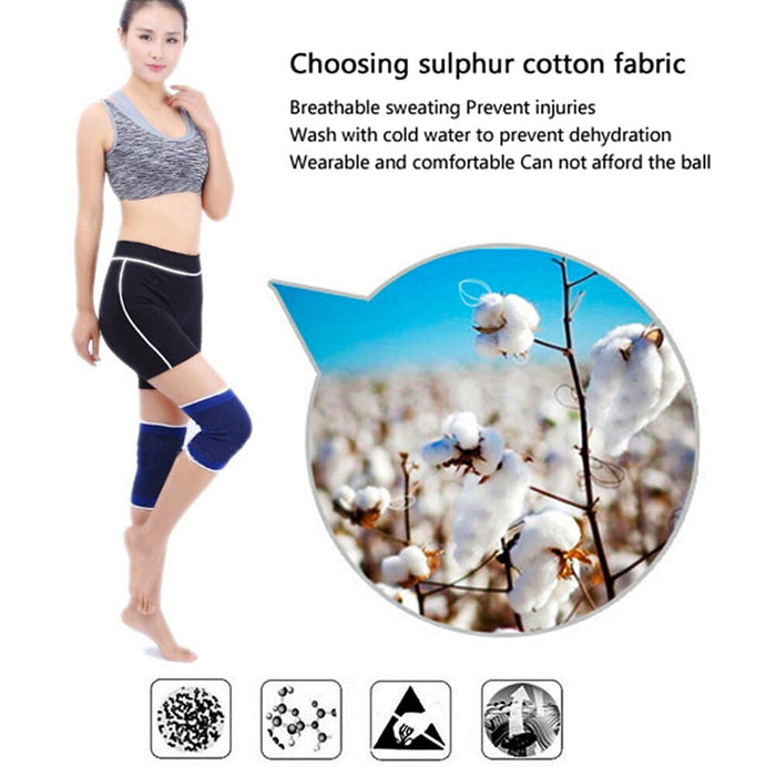 1pair Elastic Leg Compression Knee Sleeve For Basketball