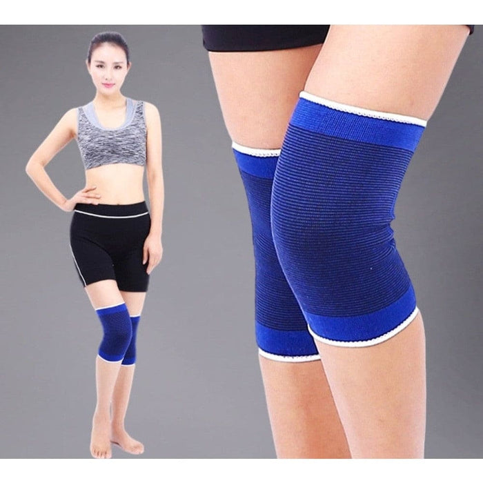 1pair Elastic Leg Compression Knee Sleeve For Basketball