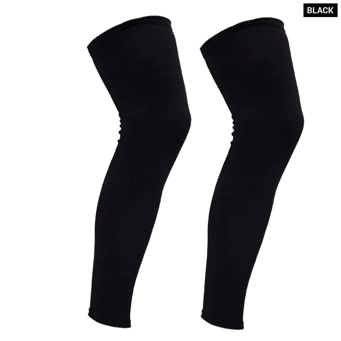 1pair Full Length Leg Compression Knee Sleeves For Men Women