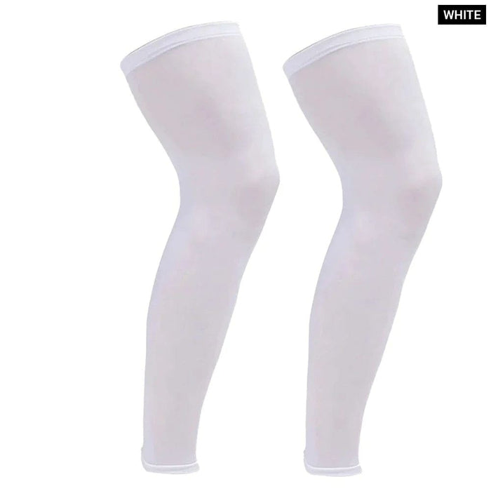 1pair Full Length Leg Compression Knee Sleeves For Men Women