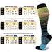 1pair Graduated Compression Calf High Socks For Cycling