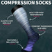 1pair Graduated Compression Calf High Socks For Cycling