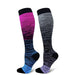 1pair Graduated Compression Calf High Socks For Cycling