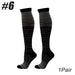 1pair Graduated Compression Calf High Socks For Cycling