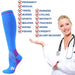 1pair Medical Compression High Socks For Edema Diabetic