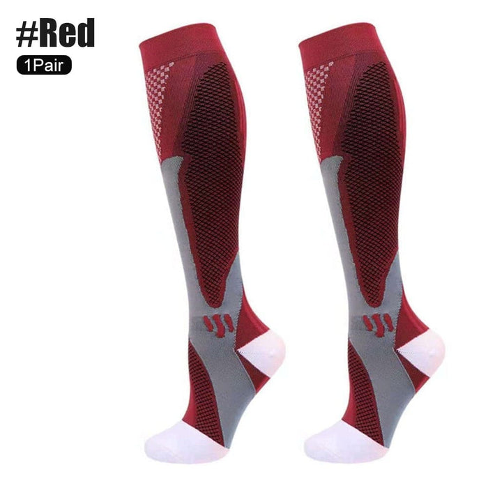 1pair Medical Compression High Socks For Edema Diabetic