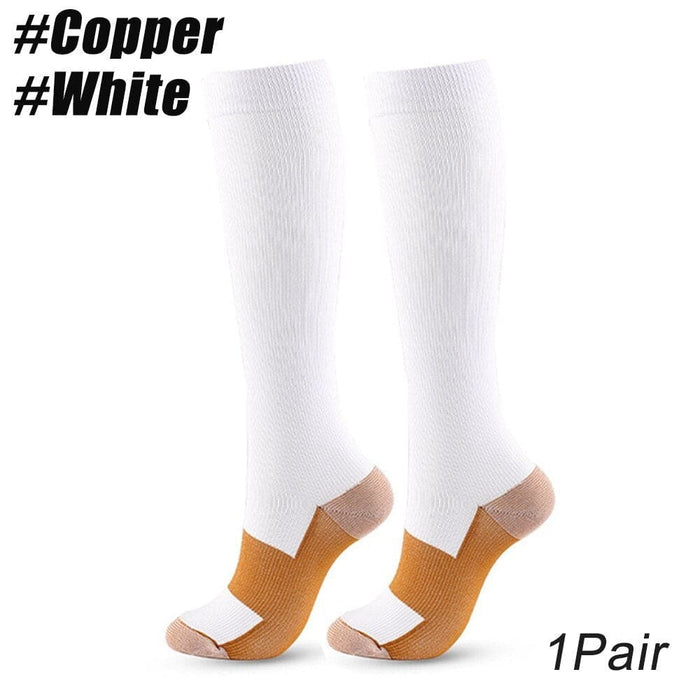 1pair Nylon Compression Simple In Tube Socks For Men Women