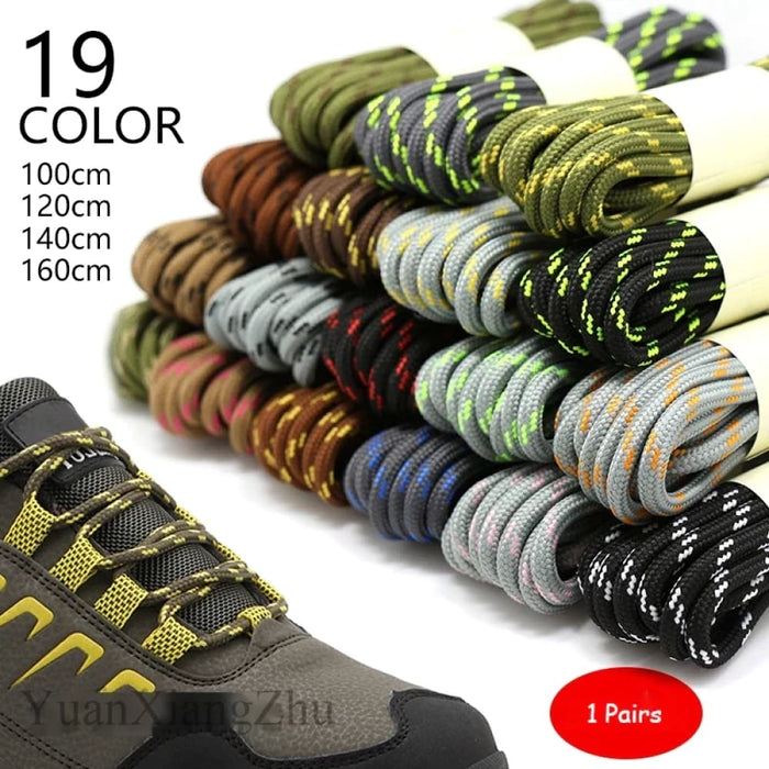 1pair Outdoor Sport Casual 19colours Round Hiking Slip Rope