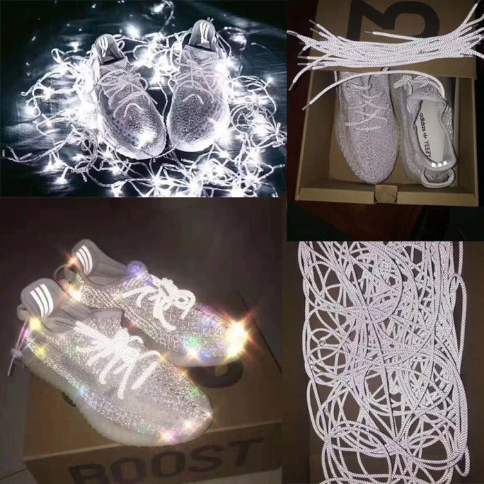 1pair Rainbow Reflective Quality Sneakers Diameter 0.4cm