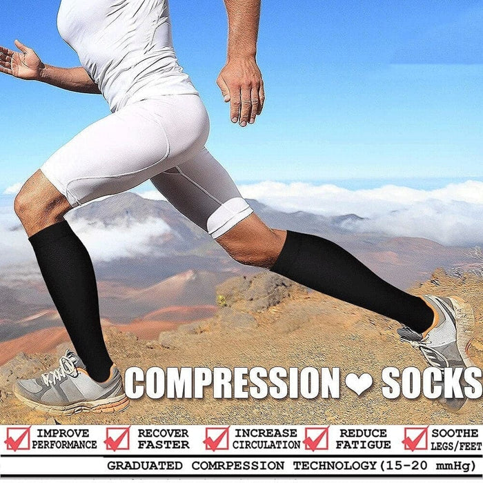 1pair Sport Compression Socks For Outdoor Hiking Running