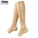 1pair Unisex Open Toe Calf Zipper Compression Stockings