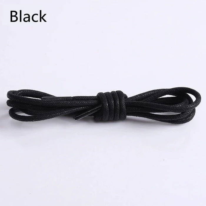 1pair Waxed Cotton Round Leather Waterproof Shoe Laces