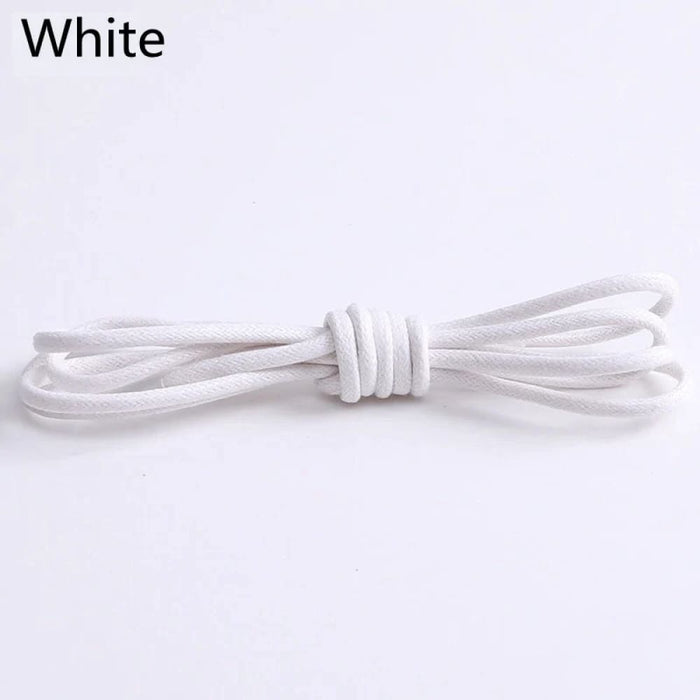 1pair Waxed Cotton Round Leather Waterproof Shoe Laces