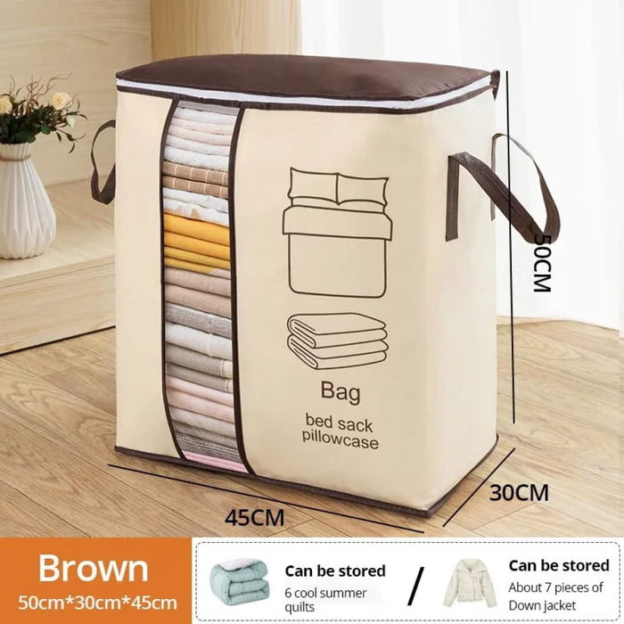 1pc Non Woven Futon Storage Bag With Transparent Window