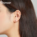 1pcs 925 Sterling Silver Gold-plated Earrings Exquisite Ear