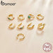 1pcs 925 Sterling Silver Gold-plated Earrings Exquisite Ear