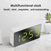 1pcs Green Led Mirror Table Clock Digital Alarm Snooze