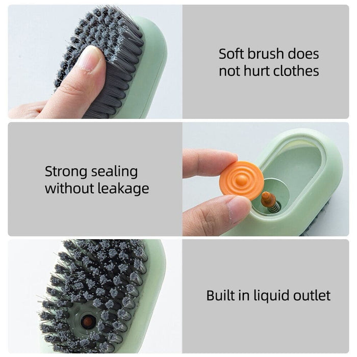 1pcs Multifunction Shoe Brush Soft Bristled Liquid Filled