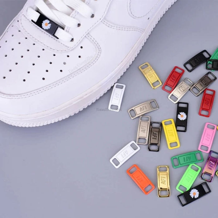 1set Af1 Buckle Original White Black Flat Shoe Laces