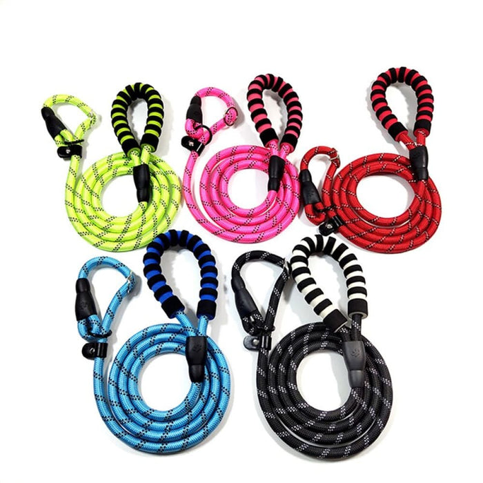 2 In 1 Adjustable Reflective Padded Handle Dog Slip Leash