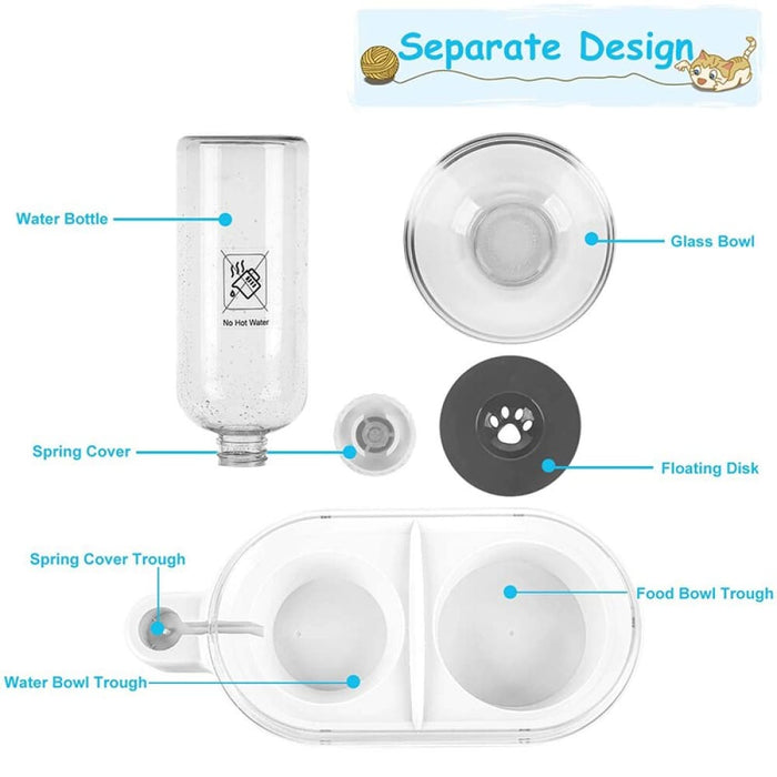 2 In 1 Anti Spill Automatic Water Food Pet Feeder