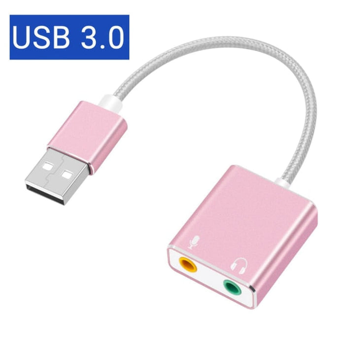 2 In 1 Usb Audio Adapter With Sound Card