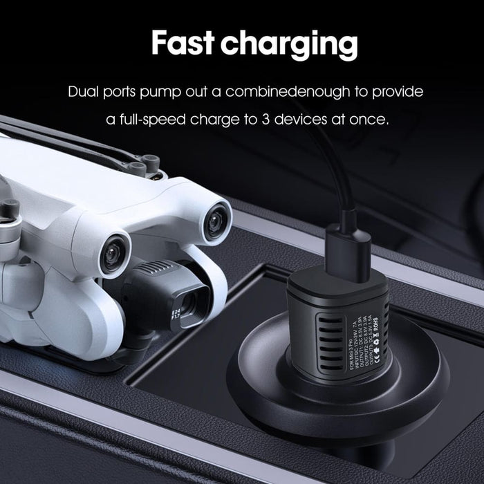 2 In 1 Battery And Remote Control Charging Car Charger