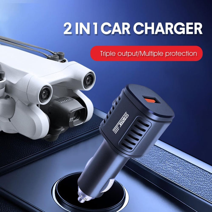 2 In 1 Battery And Remote Control Charging Car Charger