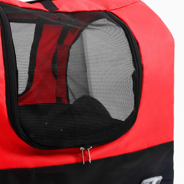 2-in-1 Pet Bike Trailer & Jogging Stroller Red and Black