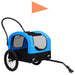 2-in-1 Pet Bike Trailer And Jogging Stroller Blue Black