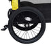 2-in-1 Pet Bike Trailer And Jogging Stroller Yellow Black