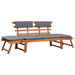 2-in-1 Garden Daybed With Cushion Solid Acacia Wood Apklb